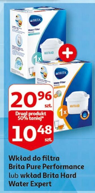 Auchan Wkład filtrujący hard water expert (pomarańczowy) brita maxtra+ oferta