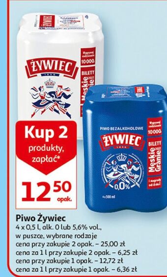 Auchan Piwo żywiec jasne pełne oferta