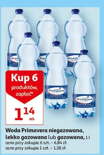 Auchan Woda gazowana primavera oferta