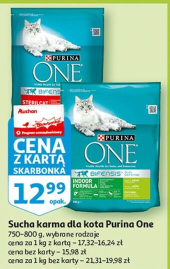 Auchan Karma dla kota sterilcat wołowina i pszenica purina one oferta
