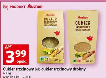 Auchan Cukier trzcinowy drobny auchan różnorodne (logo czerwone) oferta