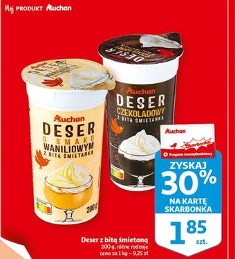 Auchan Deser czekoladowy z bitą śmietaną auchan oferta