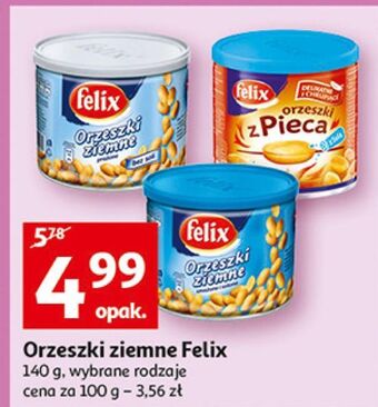 Auchan Orzeszki ziemne smażone i solone felix oferta