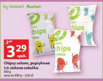 Auchan Chipsy zielona cebulka auchan oferta