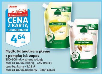 Auchan Mydło w płynie mleczko migdałowe palmolive naturals oferta