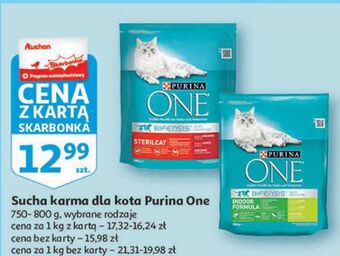 Auchan Karma dla kota sterilcat wołowina i pszenica purina one oferta