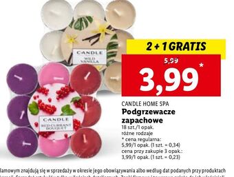 Lidl Podgrzewacze zapachowe wild vanilla candle home spa oferta