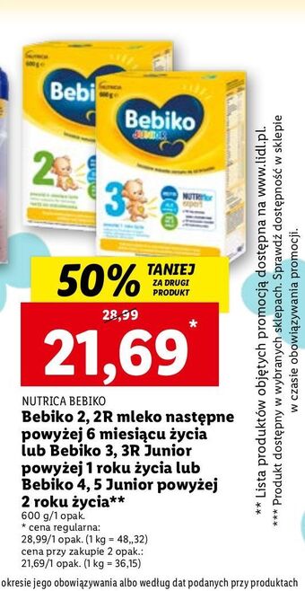 Lidl Mleko 2r bebiko oferta