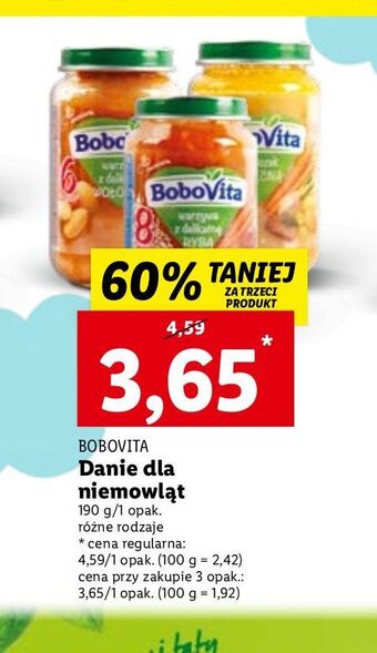 Lidl Warzywa z delikatną rybą bobovita oferta