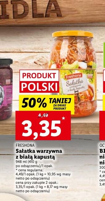 Lidl Sałatka z białej kapusty freshona oferta