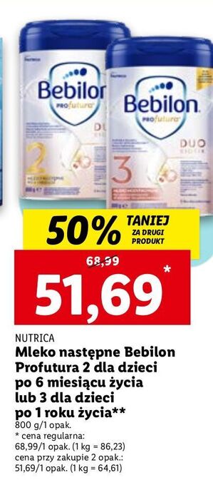 Lidl Mleko duo biotik 2 bebilon profutura oferta