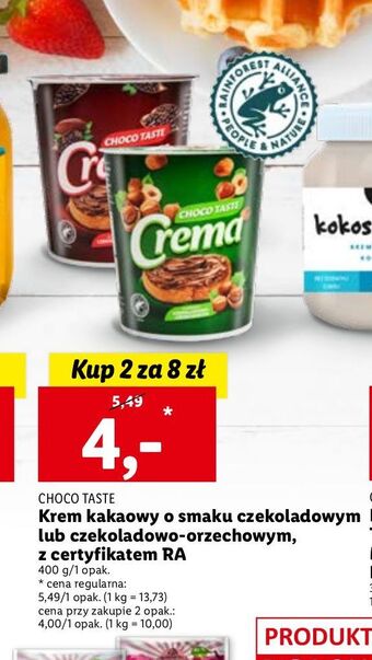 Lidl Krem kakaowy choco taste oferta