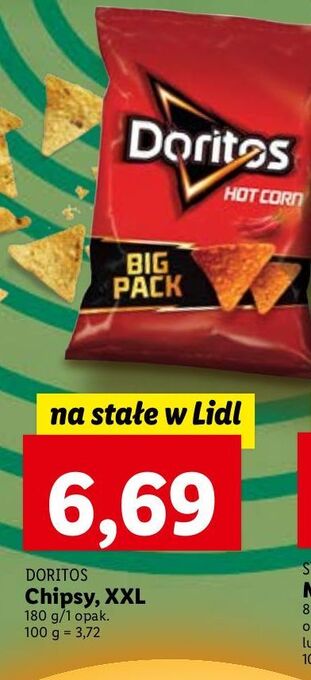 Lidl Chipsy hot corn doritos oferta