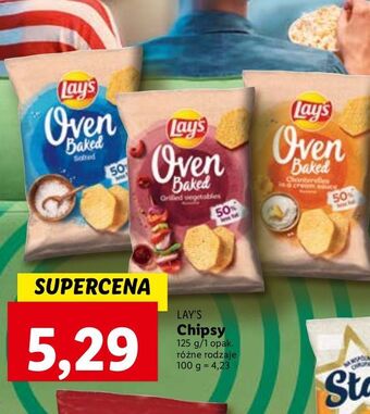 Lidl Chipsy grilled vegetables lay's oven baked (prosto z pieca) oferta