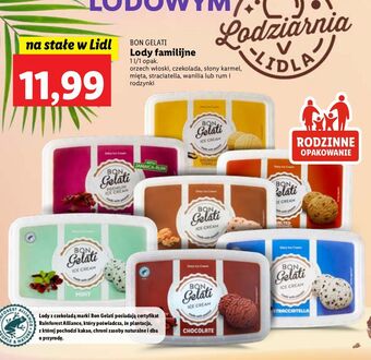 Lidl Lody miętowe z czekoladą bon gelati oferta