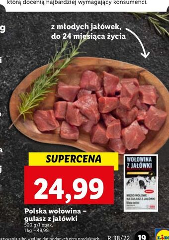 Lidl Mięso wołowe na gulasz z jałówki marks oferta