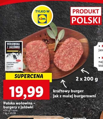 Lidl Burger wołowy z jałówki marks oferta