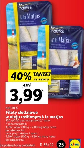 Lidl Filety śledziowe a la matjas nautica schwartz oferta