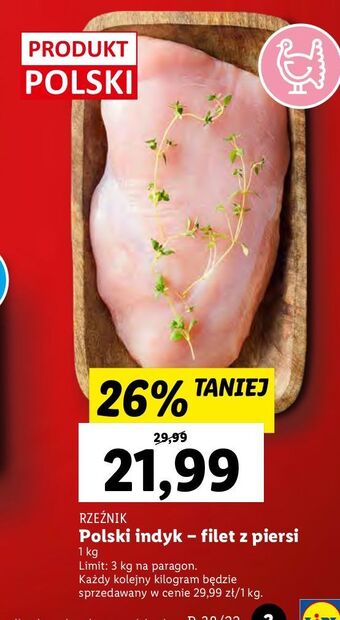 Lidl Filet z piersi indyka rzeźnik codzienna dostawa oferta