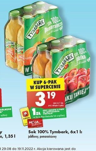 Biedronka Sok pomarańczowy tymbark 1936 oferta