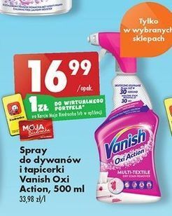 Biedronka Spray do dywanów i tapicerki vanish oxi action oferta