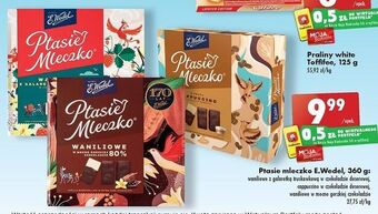 Biedronka Czekoladki waniliowe z galaretką truskawkową e. wedel ptasie mleczko oferta