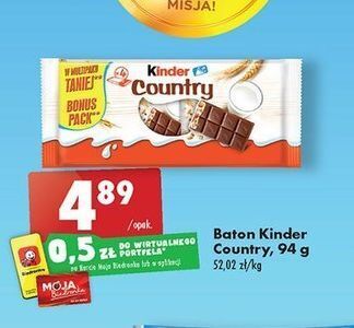 Biedronka Baton kinder country oferta