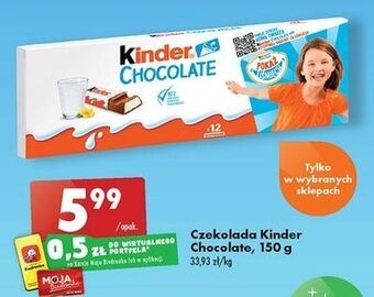 Biedronka Czekoladki kinder chocolate oferta