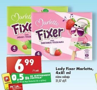 Biedronka Lody truskawka-śmietanka marletto fixer oferta