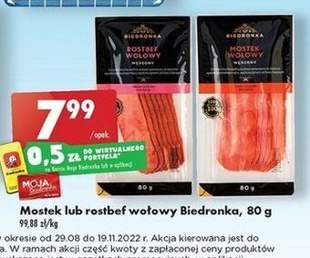 Biedronka Mostek wołowy biedronka oferta