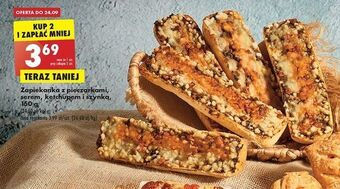 Biedronka Zapiekanka z pieczarkami serem ketchupem i szynką oferta