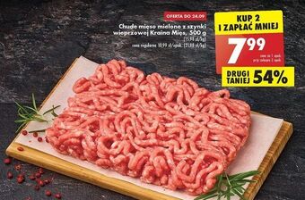 Biedronka Mięso mielone z szynki wieprzowej chude kraina mięs oferta