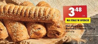 Biedronka Hot dog z parówką berlinką i sosem oferta