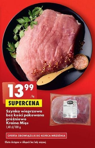 Biedronka Szynka wieprzowa bez kości kraina mięs oferta