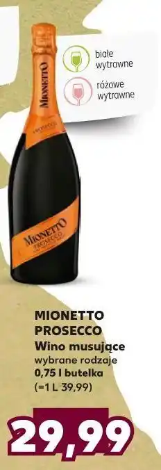 Kaufland Wino różowe mionetto prosecco oferta