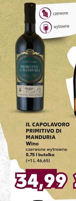Kaufland Wino il capolavoro primitivo di manduria oferta