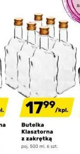 Bricomarche Butelka Klasztorna z zakrętką 6x500ml oferta