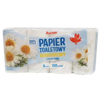 Auchan Auchan - papier toaletowy rumiankowy 3 warstwowy oferta