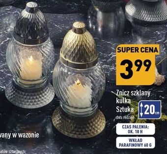 ALDI Znicz szklany kulka oferta