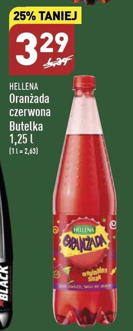 ALDI Oranżada czerwona hellena oferta