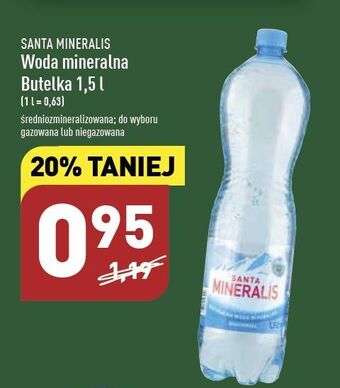 ALDI Woda gazowana santa mineralis oferta