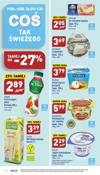 ALDI Ser kremowy z szynką hochland oferta