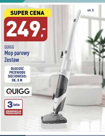 ALDI Mop elektryczny parowy quigg oferta