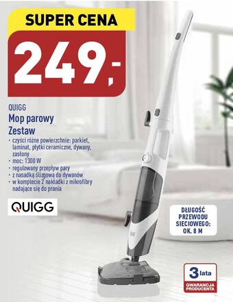 ALDI Mop elektryczny parowy quigg oferta