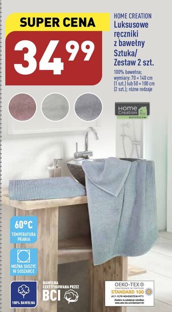 ALDI Ręcznik 50 x 100 cm home creation oferta