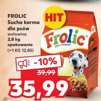 Kaufland Karma dla psa z wołowina frolic oferta