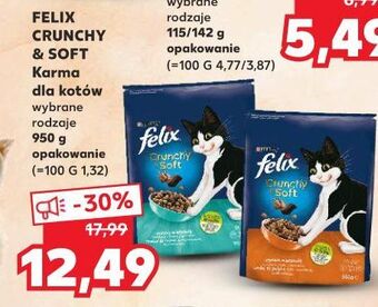 Kaufland Karma dla kota tuńczyk i łosoś z warzywami purina felix crunchy soft oferta