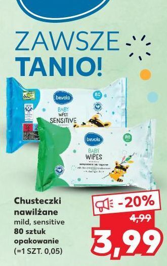 Kaufland Chusteczki nawilżające dla dzieci sensitive bevola baby oferta