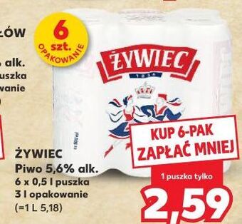 Kaufland Piwo żywiec jasne pełne oferta