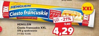 Kaufland Ciasto francuskie xxl henglein oferta